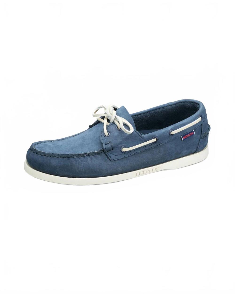 NEW SEBAGO men's portland nubuck boat shoes in navy
